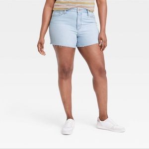 2/$20   Universal Thread High-Rise Vintage Midi Jean Shorts - Light Blue